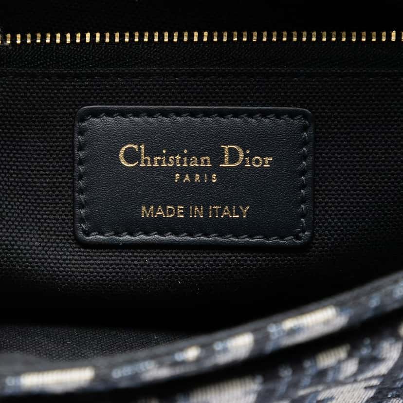 Dior Oblique Canvas 30 Montaigne Clutch With Chain Blue Very good condition - Box View