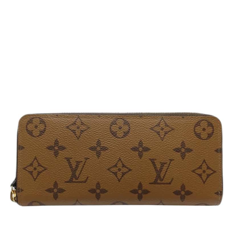 Louis Vuitton Monogram Reverse Clemence Long Wallet Brown Very good condition - Front View