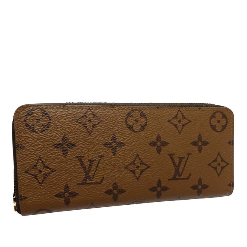 Louis Vuitton Monogram Reverse Clemence Long Wallet Brown Very good condition - Back View