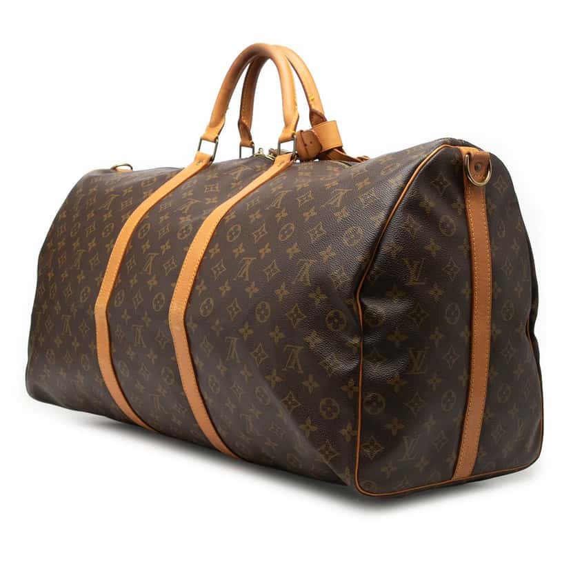 Louis Vuitton Monogram Keepall Bandouliere 60 Brown Very good condition - Back View