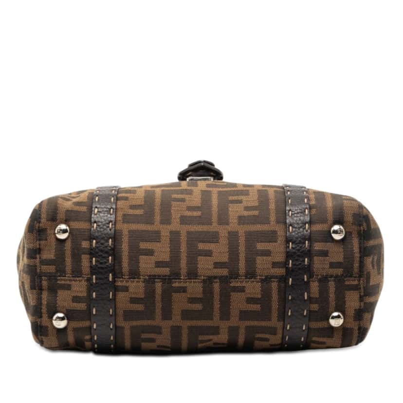 Fendi Mini Zucca Canvas Selleria Linda Brown Very good condition - Inside View
