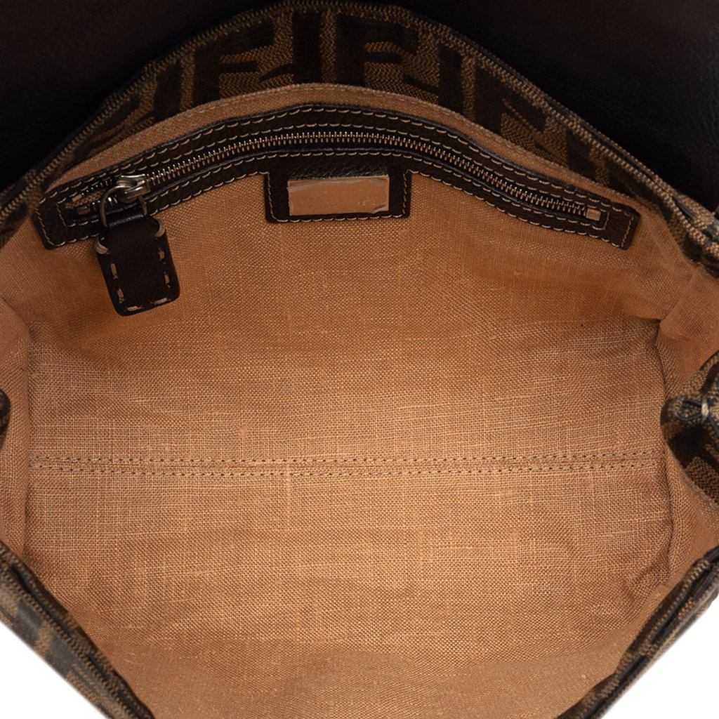 Fendi Mini Zucca Canvas Selleria Linda Brown Very good condition - Model View