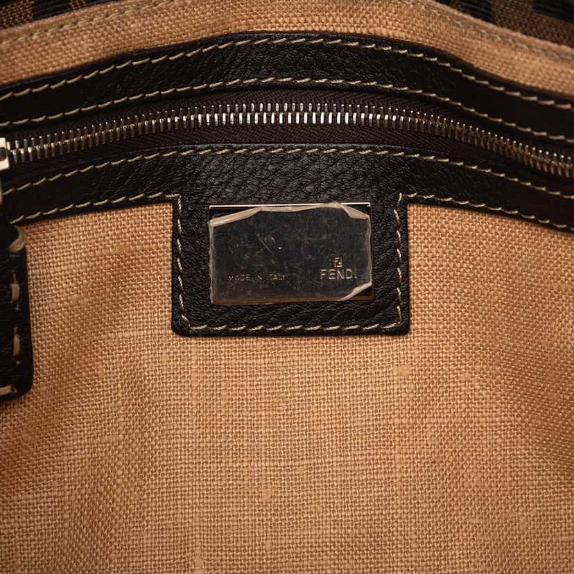 Fendi Mini Zucca Canvas Selleria Linda Brown Very good condition - Box View