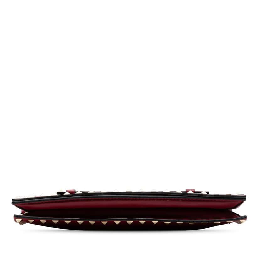 Valentino Nappa Rockstud Wristlet Clutch Red Leather Very good condition - Inside View