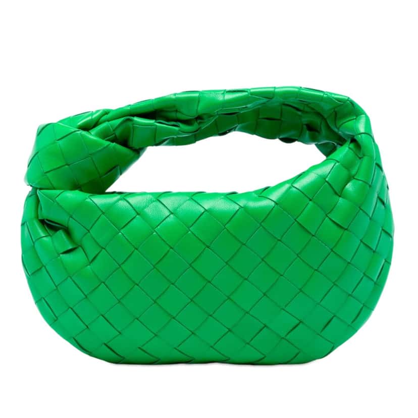 Bottega Veneta Mini Nappa Intrecciato Jodie Green Leather Very good condition - Front View