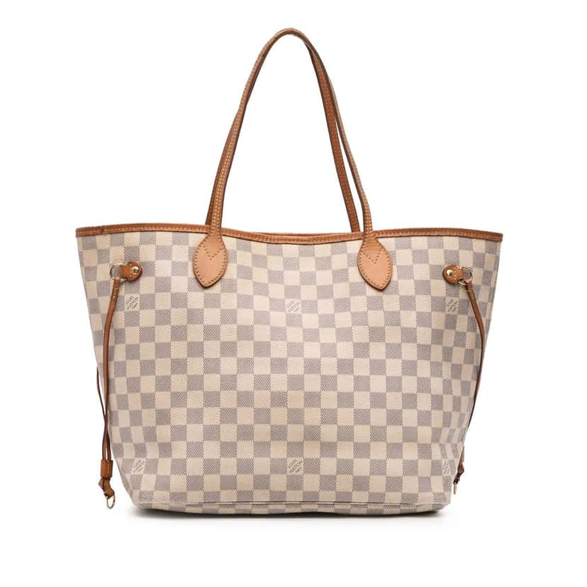 Louis Vuitton Damier Azur Neverfull MM White Very good condition - Front View