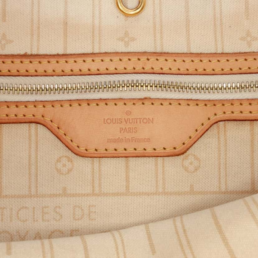 Louis Vuitton Damier Azur Neverfull MM White Very good condition - Box View