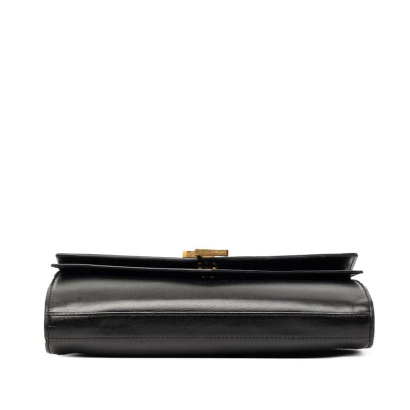 Saint Laurent Leather Monogram Sulpice Wallet on Chain Black Leather Very good condition - Inside View