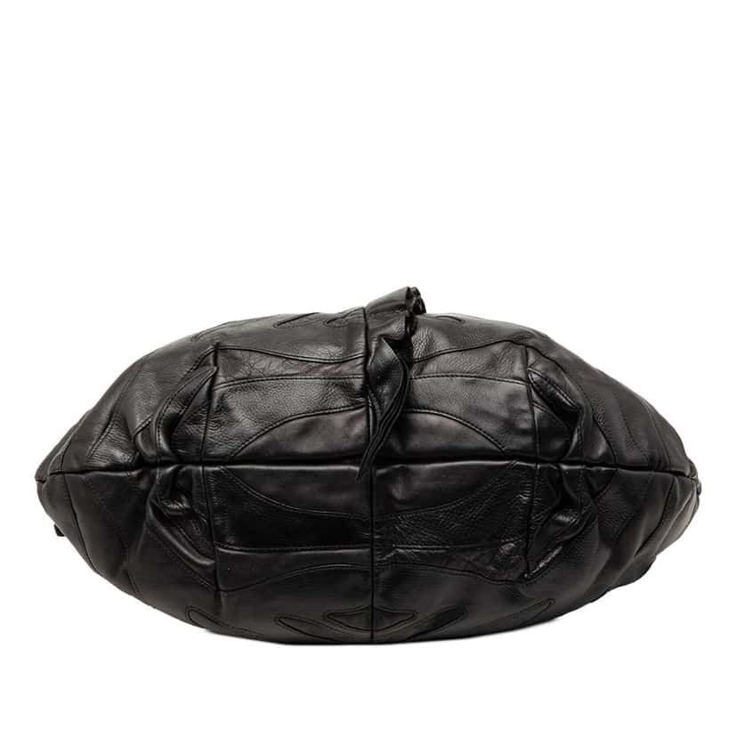 Prada Nappa Mordore Ruffle Hobo Black Leather Very good condition - Inside View
