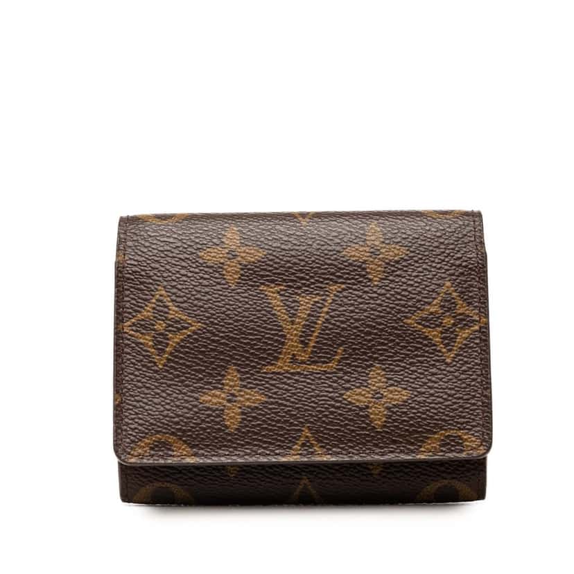 Louis Vuitton Monogram Envelope Business Card Holder Brown Very good condition - Front View