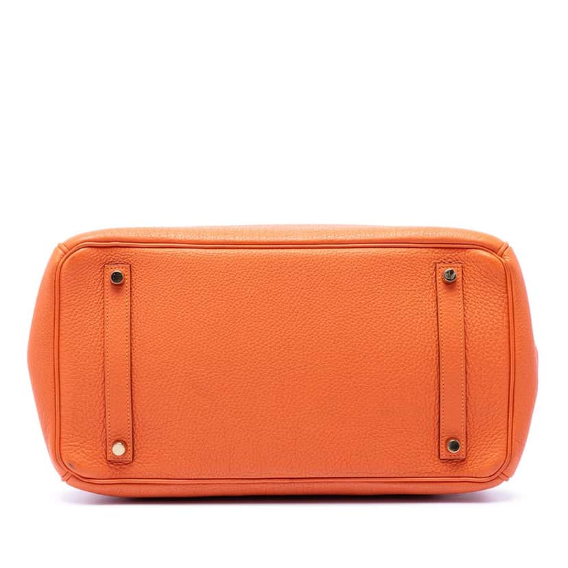 Hermès Togo Birkin Retourne 35 Orange Leather Very good condition - Inside View