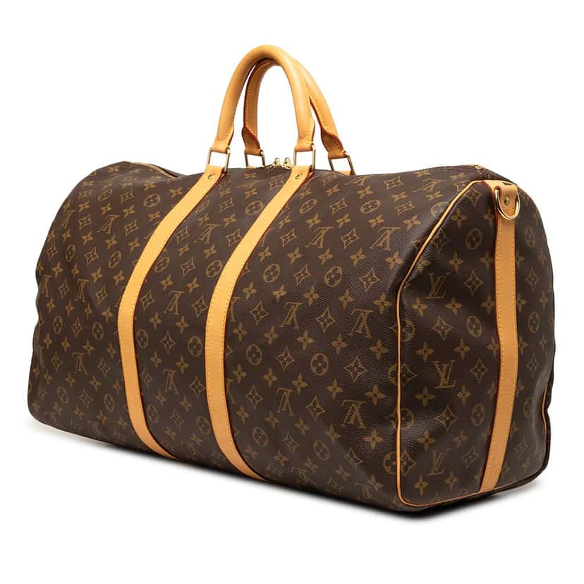 Louis Vuitton Monogram Keepall Bandouliere 55 Brown Very good condition - Back View