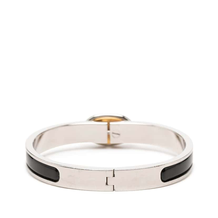 Hermès Mini Enamel Clic Chaine d Ancre Bracelet PM Black Very good condition - Inside View