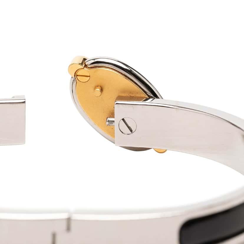 Hermès Mini Enamel Clic Chaine d Ancre Bracelet PM Black Very good condition - Box View