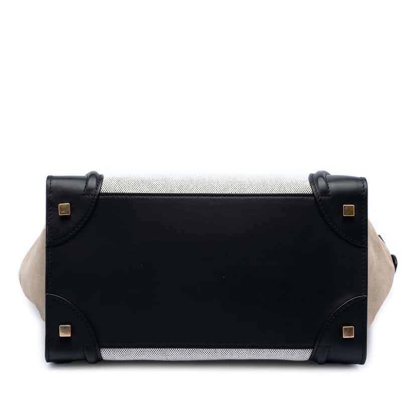 Celine Mini Canvas and Suede Tricolor Luggage Tote Other Very good condition - Inside View