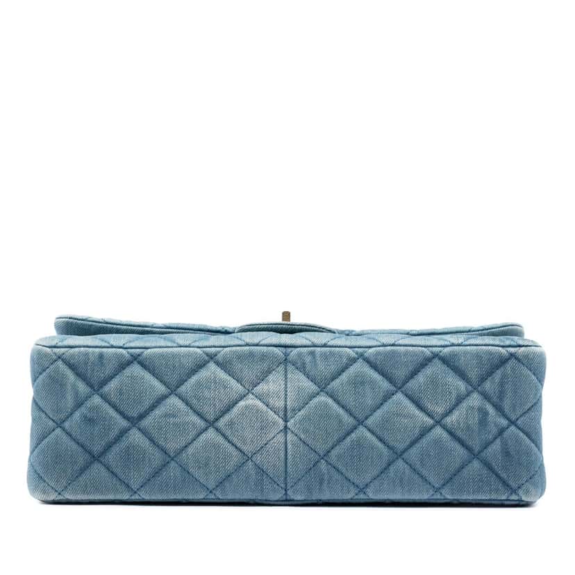 Chanel Quilted Denim Reissue 2.55 Double Flap 226 Blue Very good condition - Inside View