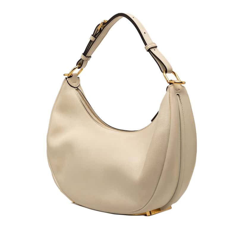 Fendi Small Leather Fendigraphy Hobo Brown Leather Very good condition - Back View
