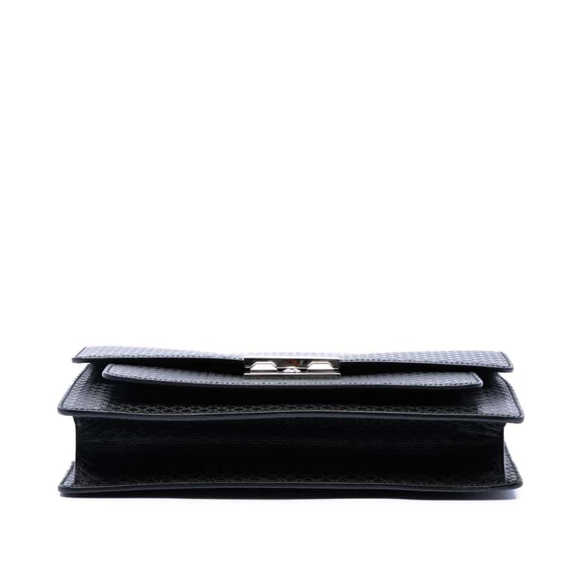 Gucci Diamante Calfskin Business Bag Black Leather Very good condition - Inside View