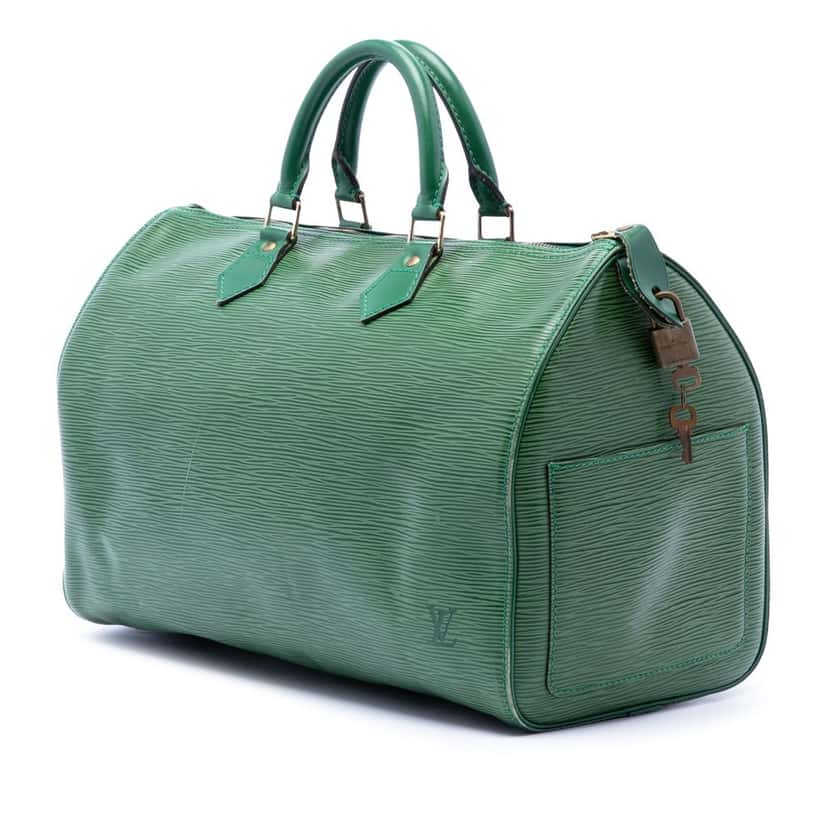 Louis Vuitton Epi Speedy 35 Green Leather Very good condition - Back View