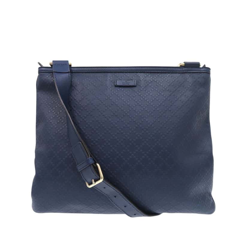 Gucci Diamante Hilary Lux Crossbody Blue Leather Very good condition - Front View
