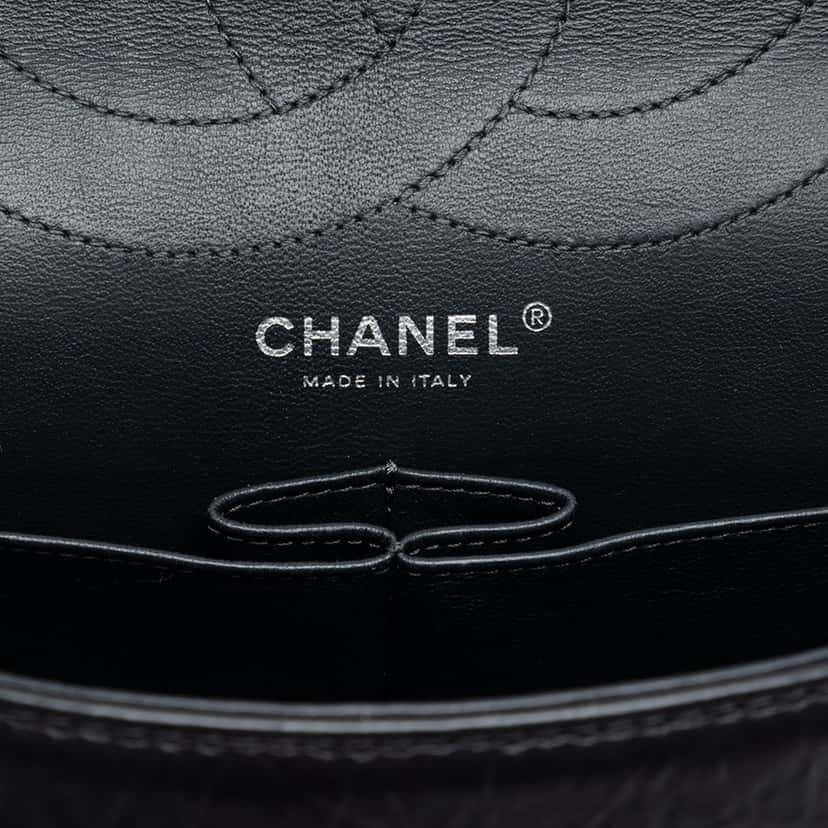 Chanel Quilted Aged Calfskin Reissue 2.55 Double Flap 227 Black Leather Very good condition - Box View