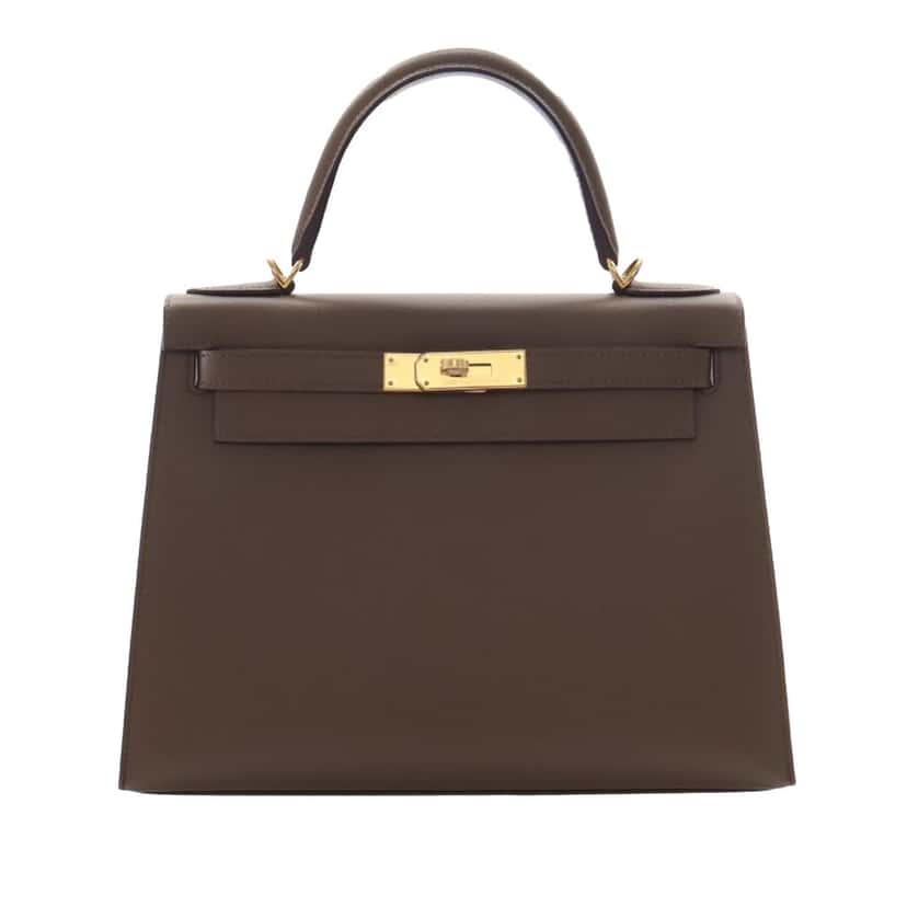 Hermès Veau Madame Kelly Sellier II 28 Brown Leather Very good condition - Front View