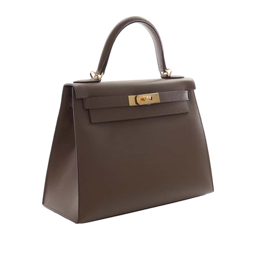 Hermès Veau Madame Kelly Sellier II 28 Brown Leather Very good condition - Back View