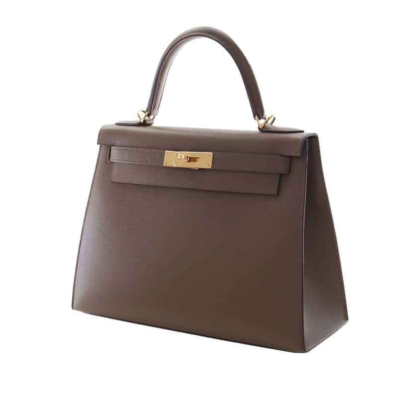 Hermès Veau Madame Kelly Sellier II 28 Brown Leather Very good condition - Inside View