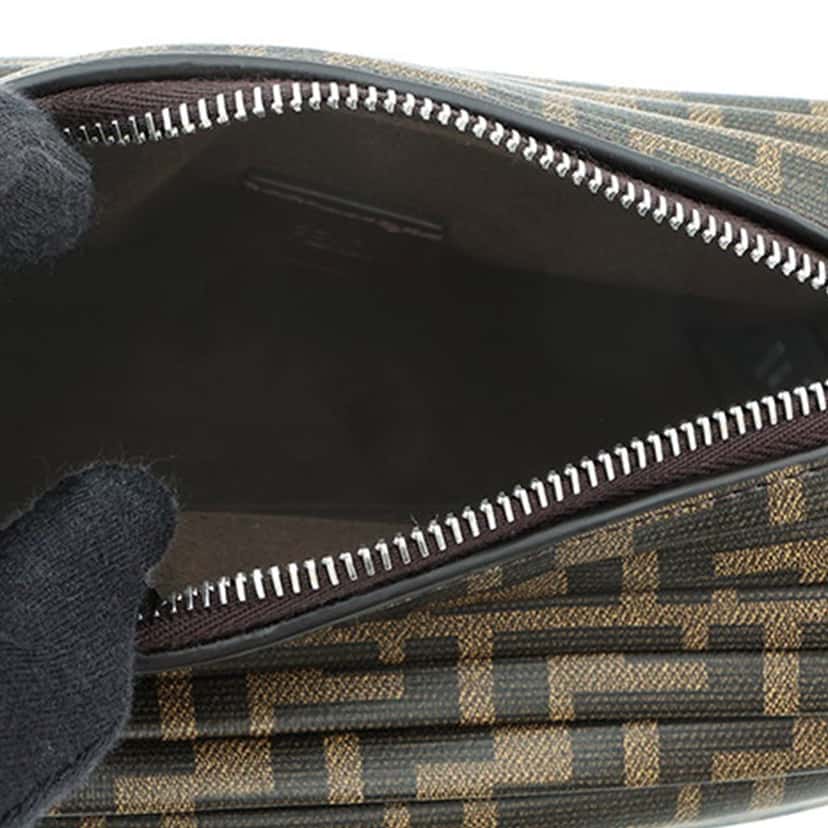 Fendi Zucca Coated Canvas Caramella Candy Camera Bag Brown Very good condition - Model View