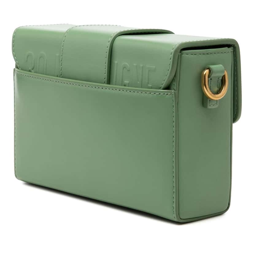Dior Micro Smooth Calfskin 30 Montaigne Flap Green Leather Very good condition - Back View