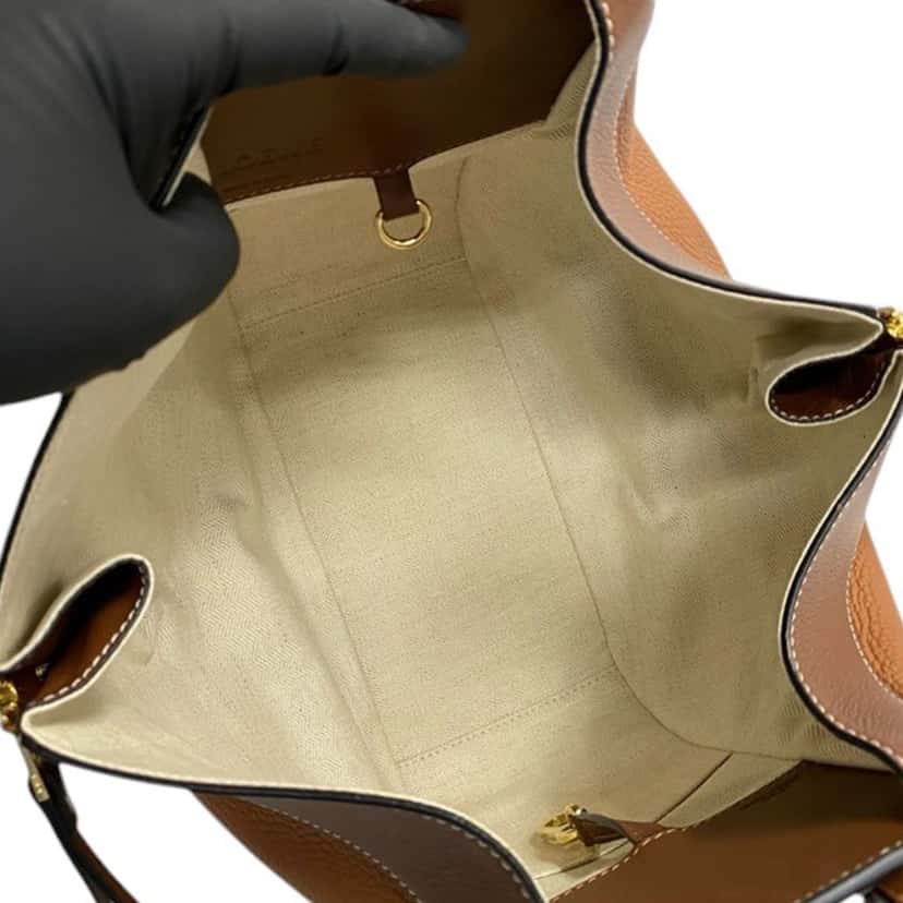 LOEWE Small Bicolor Leather Hammock Satchel Brown Leather Very good condition - Model View