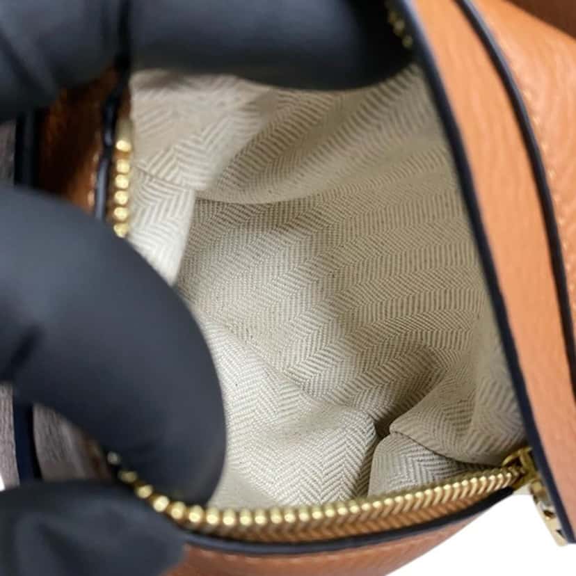 LOEWE Small Bicolor Leather Hammock Satchel Brown Leather Very good condition - Box View