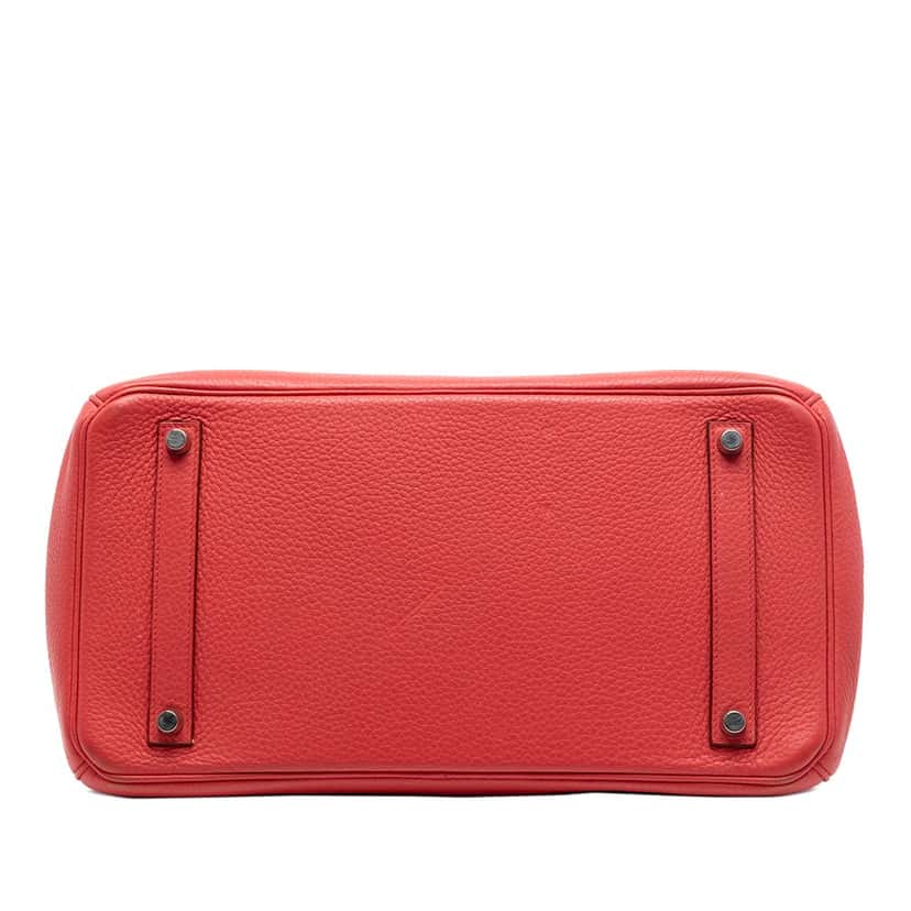 Hermès Clemence Birkin Retourne 35 Red Leather Very good condition - Inside View