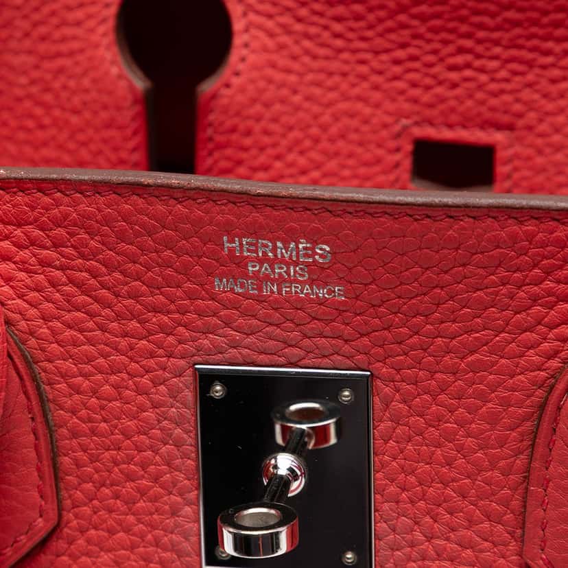 Hermès Clemence Birkin Retourne 35 Red Leather Very good condition - Box View