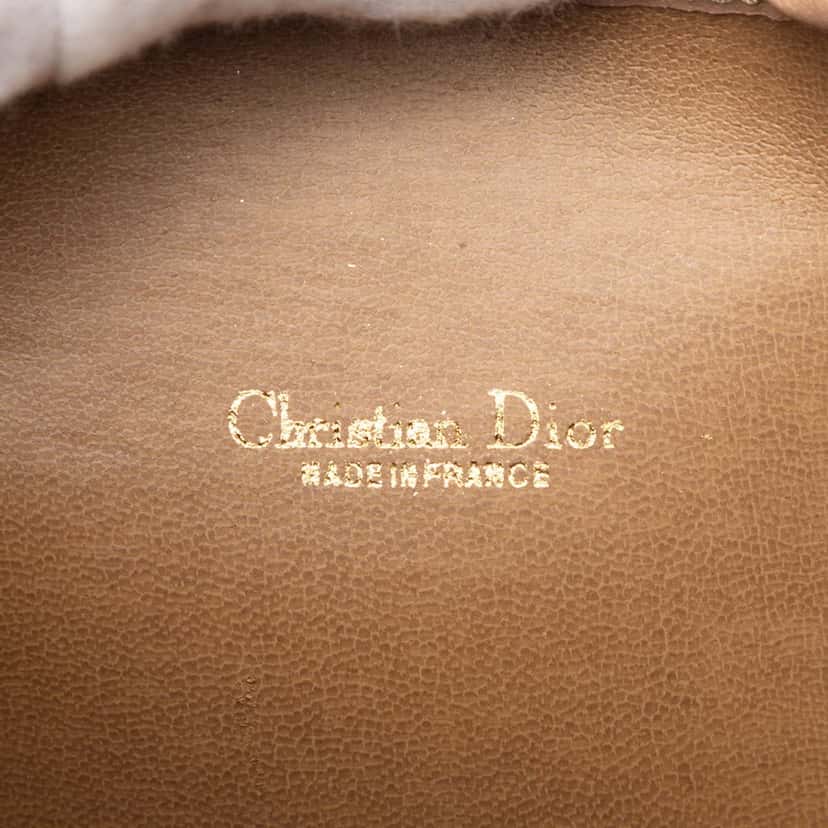 Dior Honeycomb Coated Canvas Clutch Beige Very good condition - Box View