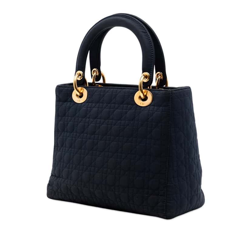 Dior Medium Nylon Microcannage Lady Dior Blue Very good condition - Back View