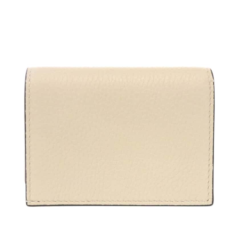 Gucci Calfskin Blind for Love Compact Wallet White Leather Very good condition - Back View