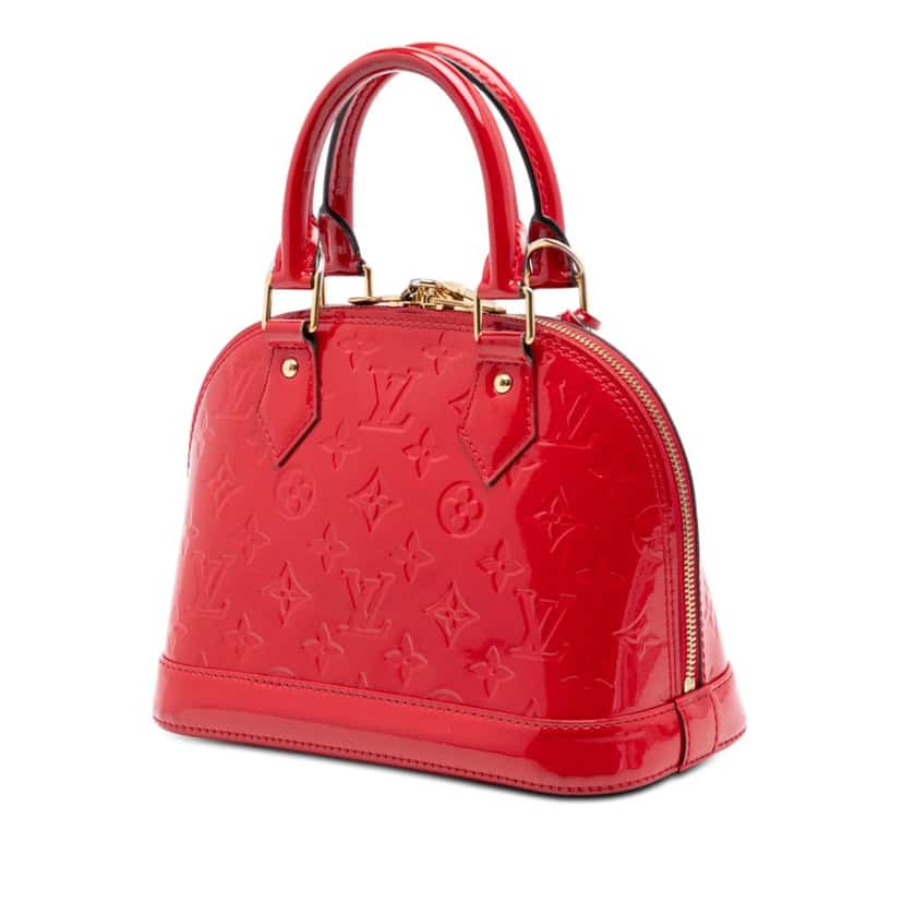 Louis Vuitton Monogram Vernis Alma BB Red Leather Very good condition - Back View