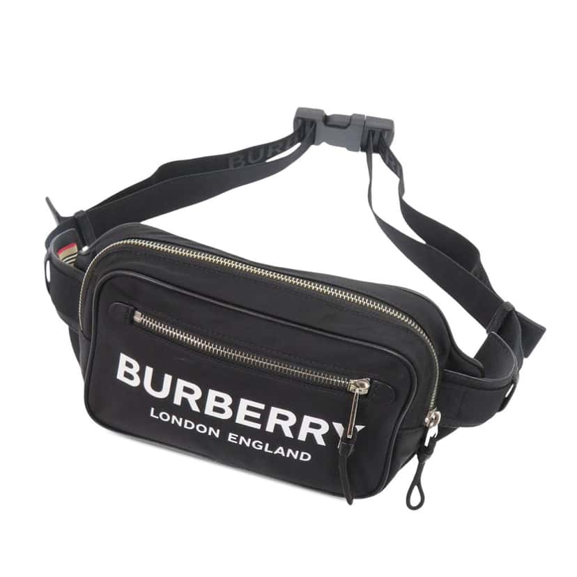 Burberry Econyl Nylon Logo Bum Bag Black Very good condition - Front View
