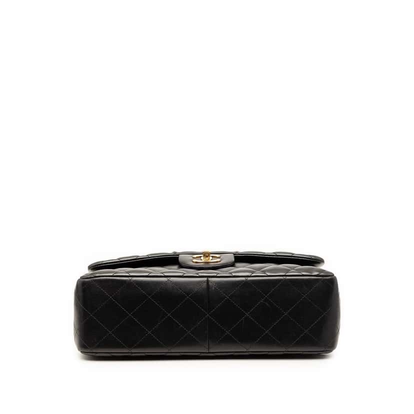 Chanel Jumbo Classic Lambskin Double Flap Black Leather Very good condition - Inside View