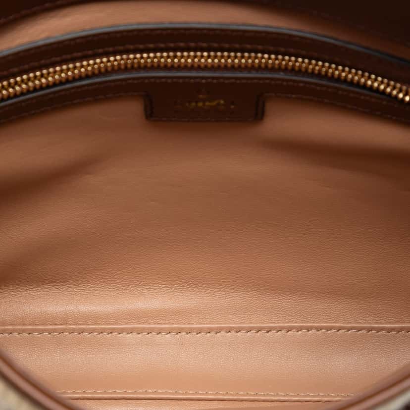 Gucci HA HA HA Small Pony Hair and Leather Leopard Print Jackie 1961 Crossbody Beige Very good condition - Model View