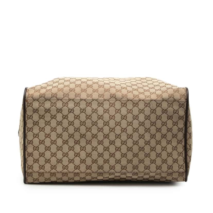 Gucci GG Canvas Web Duffle Bag Beige Very good condition - Inside View
