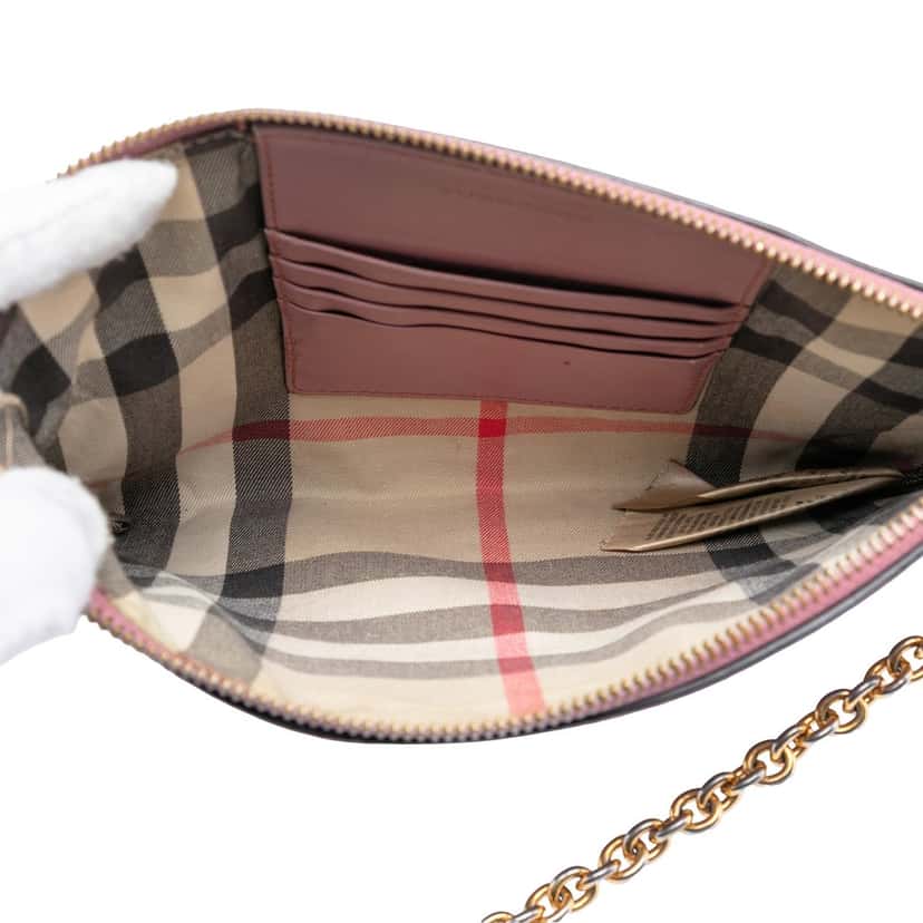 Burberry Leather Peyton Crossbody Pink Leather Very good condition - Model View