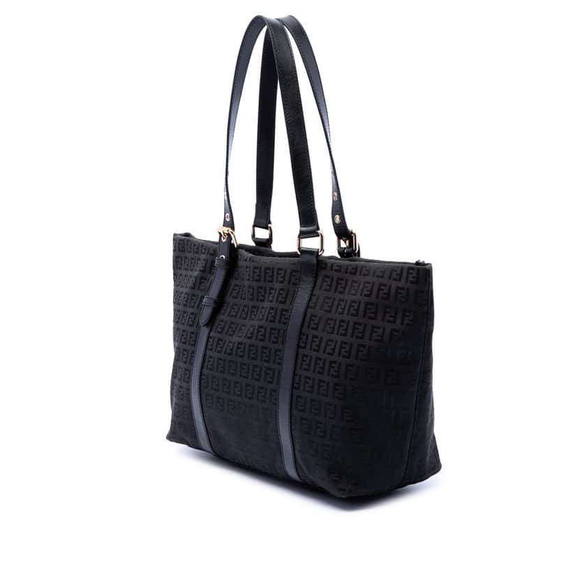 Fendi Zucchino Canvas Superstar Tote Black Very good condition - Back View