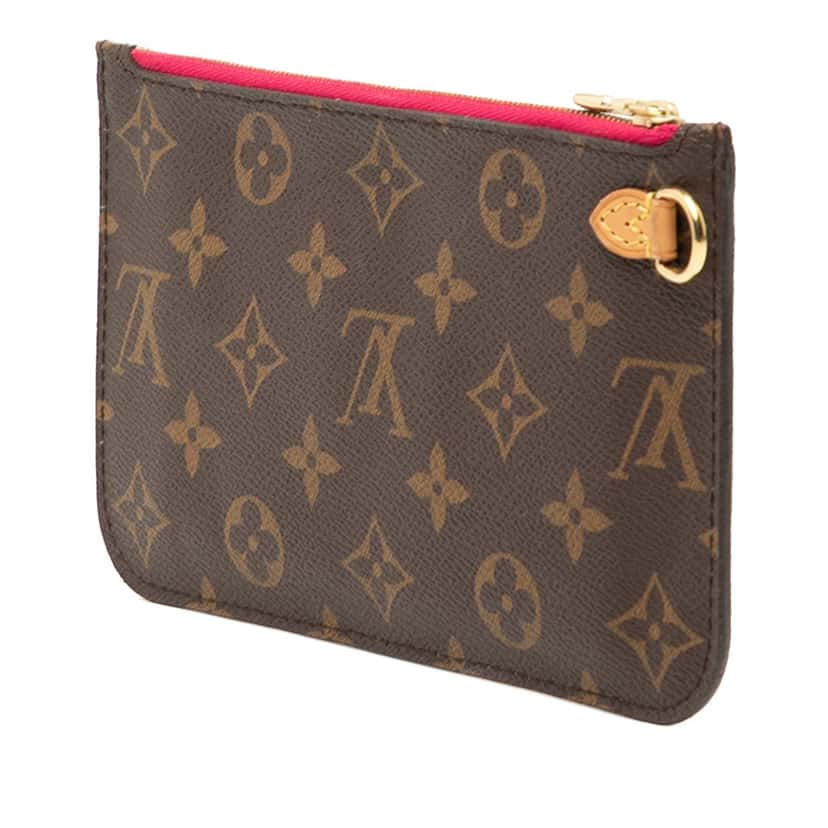 Louis Vuitton Monogram Neverfull Pouch PM Brown Very good condition - Back View