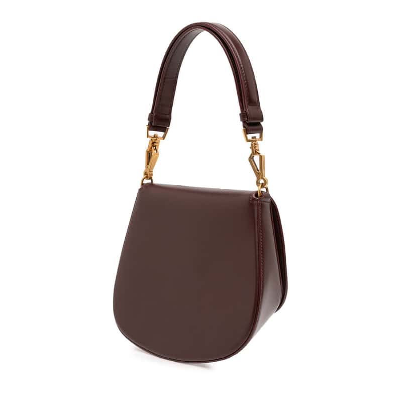 Saint Laurent Mini Calfskin Voltaire Top Handle Bag in Box Red Leather Very good condition - Back View