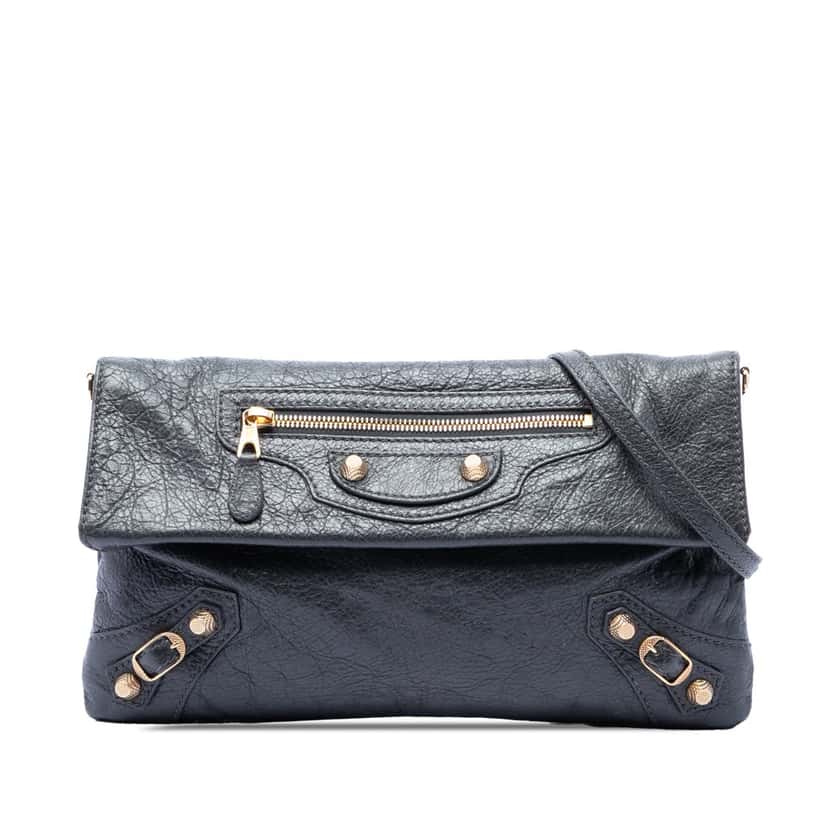 Balenciaga Lambskin Motocross Giant 12 Envelope Clutch With Strap Other Leather Very good condition - Front View