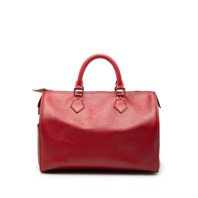 Louis Vuitton Epi Speedy 30 Red Leather Good condition - Front View