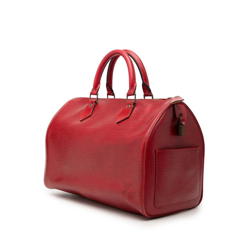 Louis Vuitton Epi Speedy 30 Red Leather Good condition - Back View