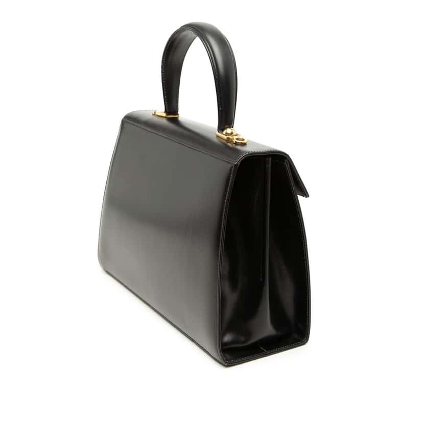 Salvatore Ferragamo Leather Gancini Iconic Top Handle Bag Black Leather Very good condition - Back View